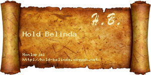 Hold Belinda névjegykártya